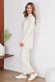 Knit Mock Neck Sweater and Pants Set